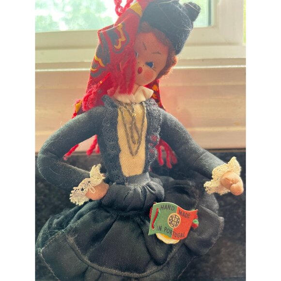 Vtg Folk Art Doll from Portugal, Mascotes De Maria Helena Doll, 2 Original Tag - Picture 6 of 10